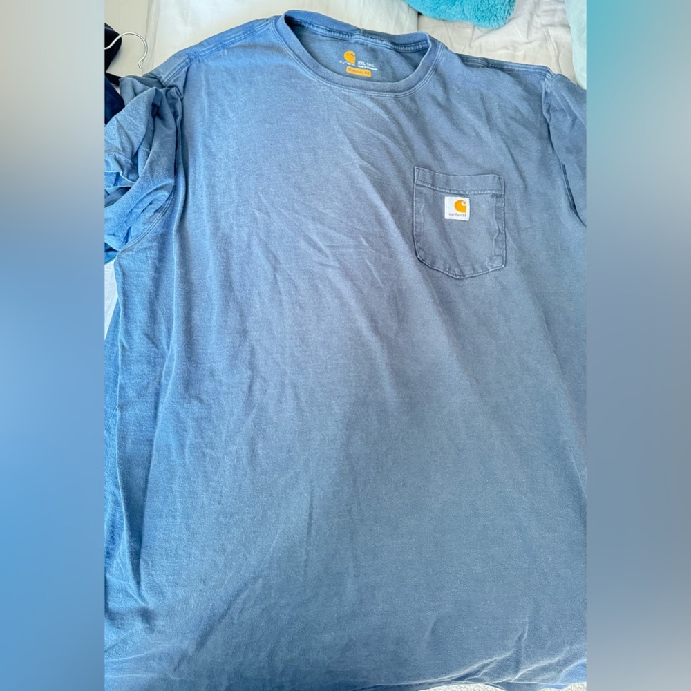 Carhartt Men's Classic Blue Tee with Pocket